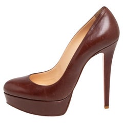 Christian Louboutin Brown Leather Bianca Pumps Size 36