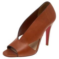 Christian Louboutin Brown Leather Creve Coeur Pumps Size 38