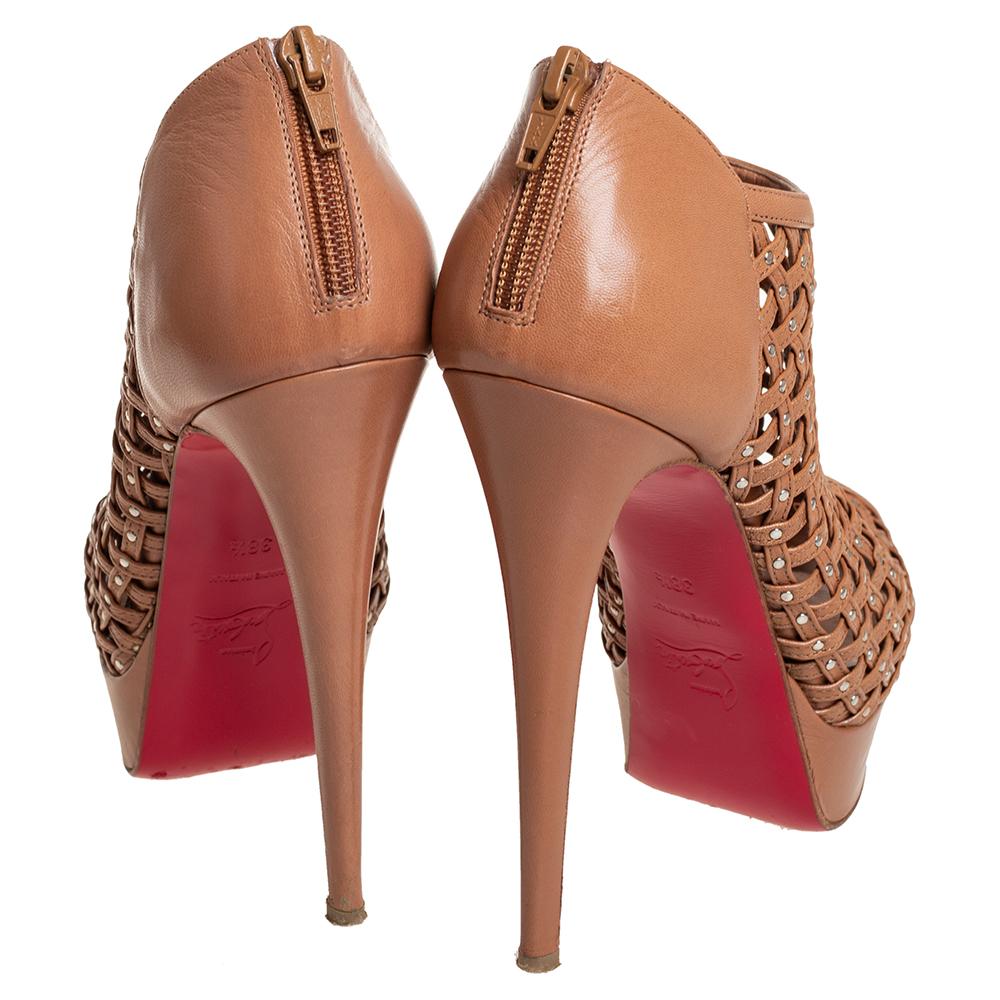 christian louboutin caged booties