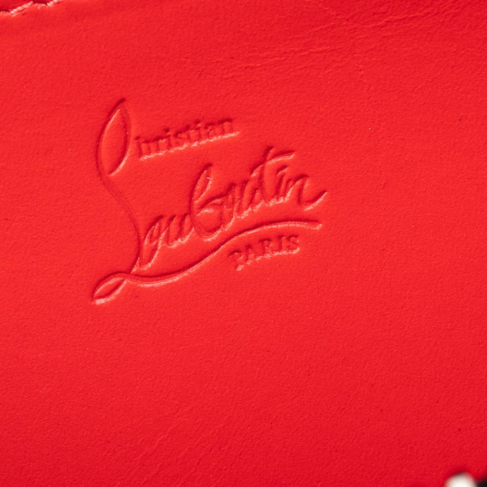 Christian Louboutin Panettone Brieftasche aus braunem Leder mit Reißverschluss für Damen oder Herren