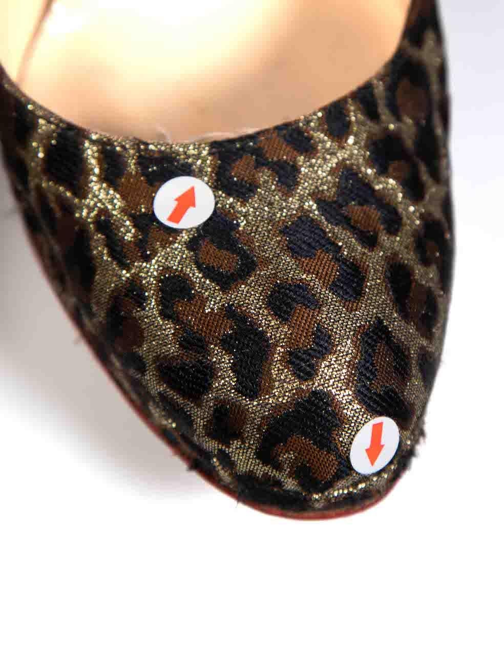 Christian Louboutin Brown Metallic Leopard Pumps Size IT 40.5 1