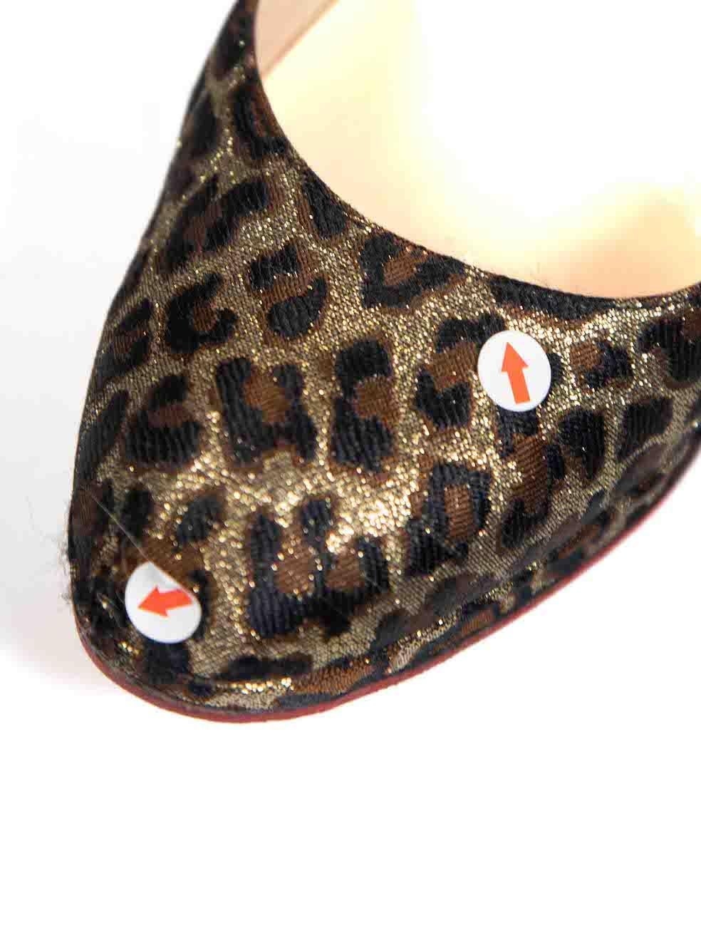 Christian Louboutin Brown Metallic Leopard Pumps Size IT 40.5 2