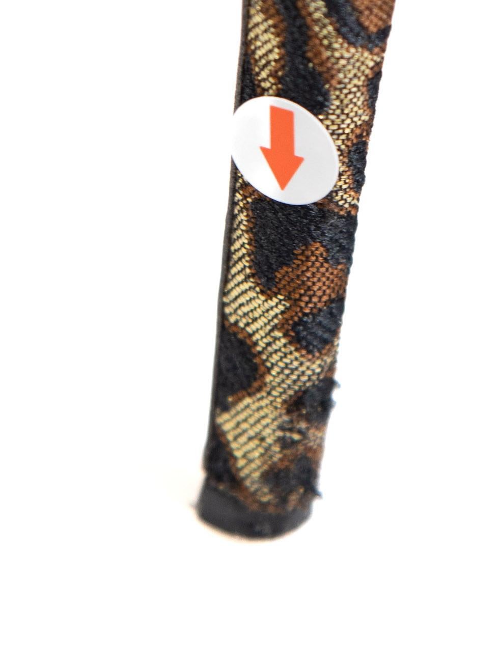 Christian Louboutin Brown Metallic Leopard Pumps Size IT 40.5 4