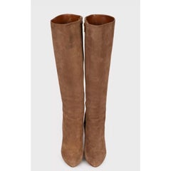 Christian Louboutin Brown Suede Knee-High Boots EU 36 with Leather