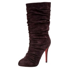 Christian Louboutin Brown Suede Pilos Boots Size 40