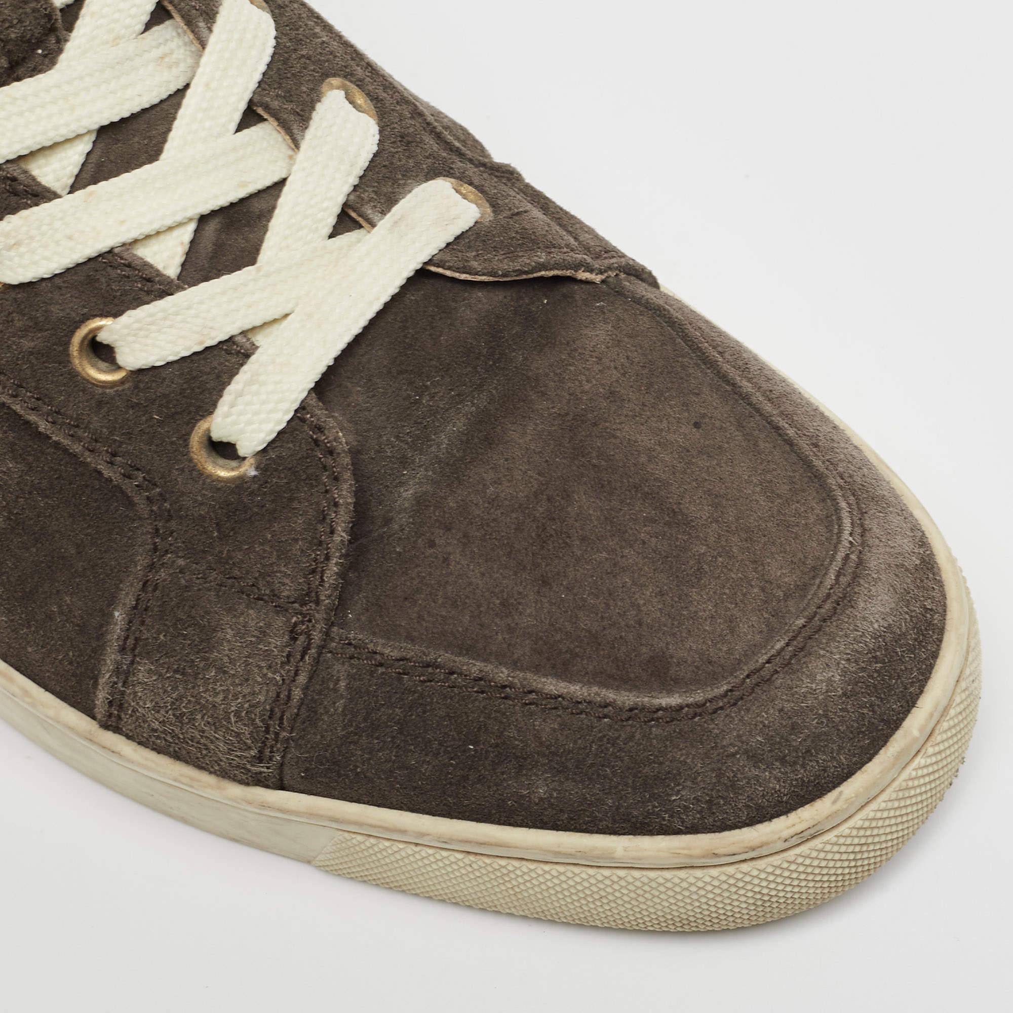 Christian Louboutin Brown Wildleder Rantus orlato High Top TurnschuheGröße 41 im Angebot 2