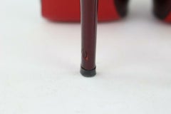 Christian Louboutin Burgundy Patent Lady Peep Sling Back 6CL118