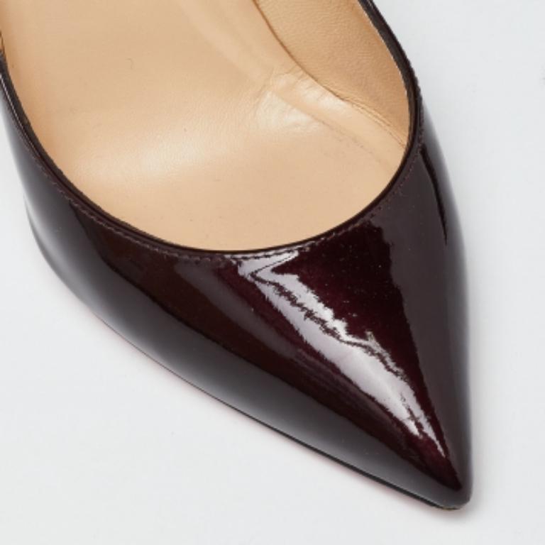 De las mujeres Christian Louboutin Bombas Pigalle en punta de charol burdeos talla 36 en venta