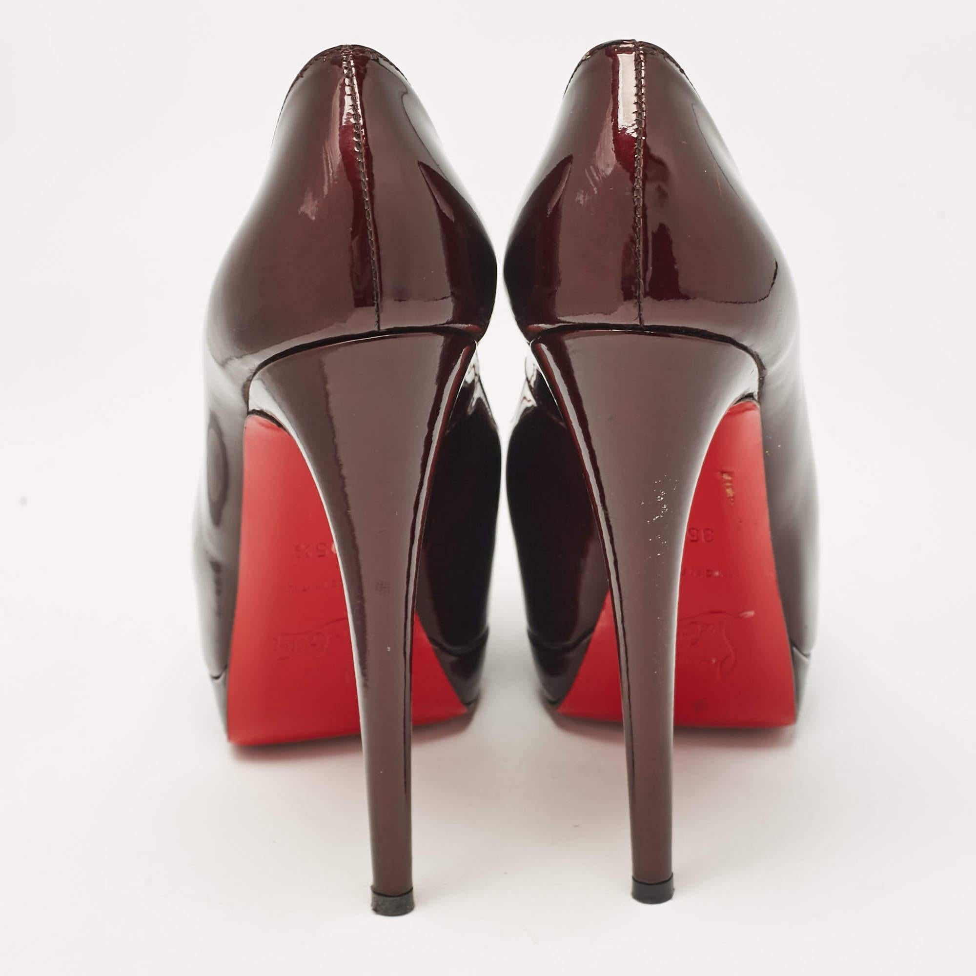 De las mujeres Christian Louboutin Burdeos Charol Palais Royal  Bombas Talla 35.5 en venta
