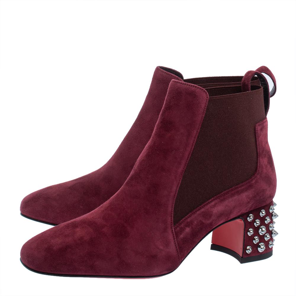 suede burgundy boots