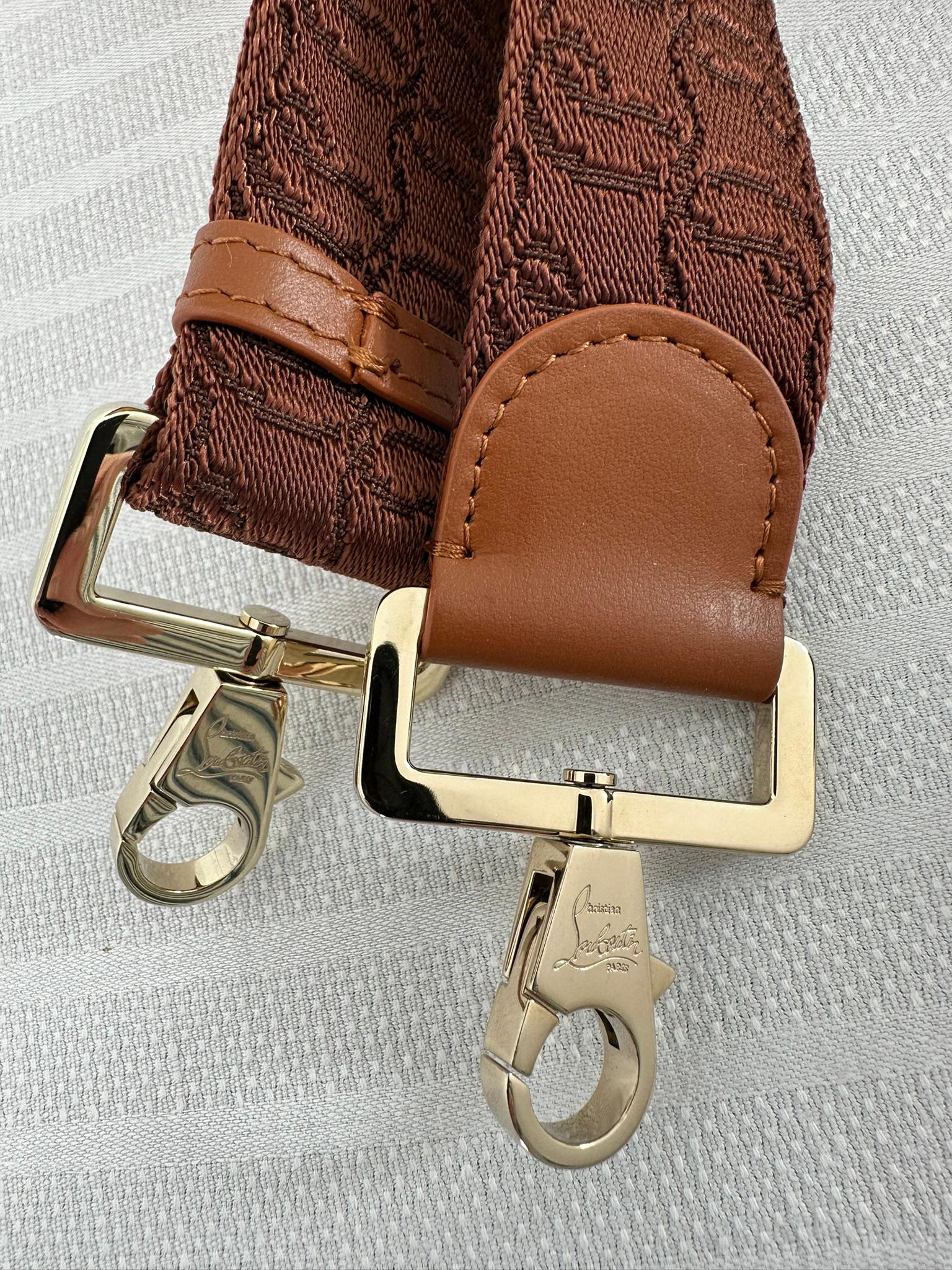 Christian Louboutin By My Side Mehrfarbige gewebte Cross Body Mini Leder Tasche im Angebot 8