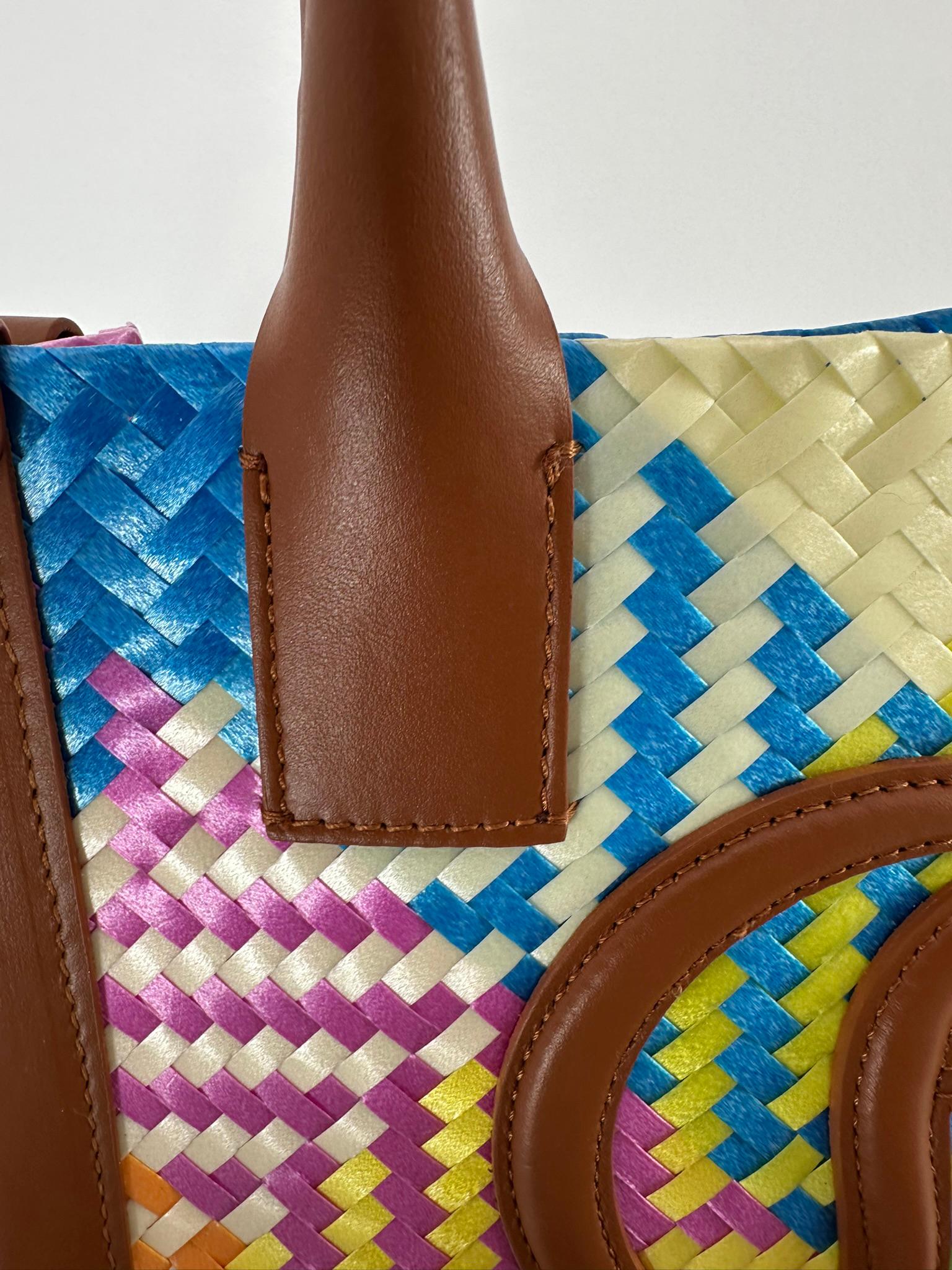 Christian Louboutin By My Side Mehrfarbige gewebte Cross Body Mini Leder Tasche im Angebot 10