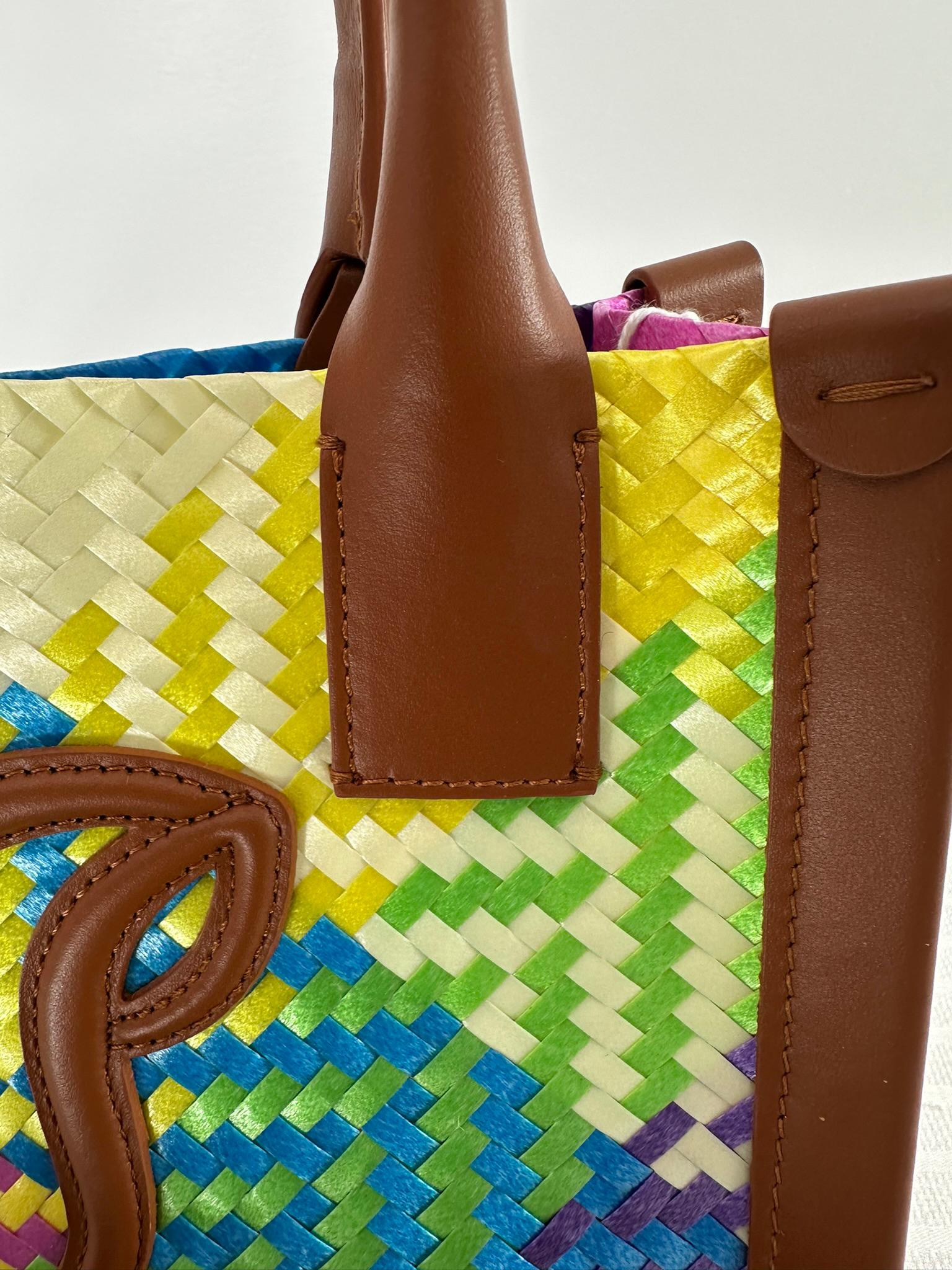 Christian Louboutin By My Side Mehrfarbige gewebte Cross Body Mini Leder Tasche im Angebot 11