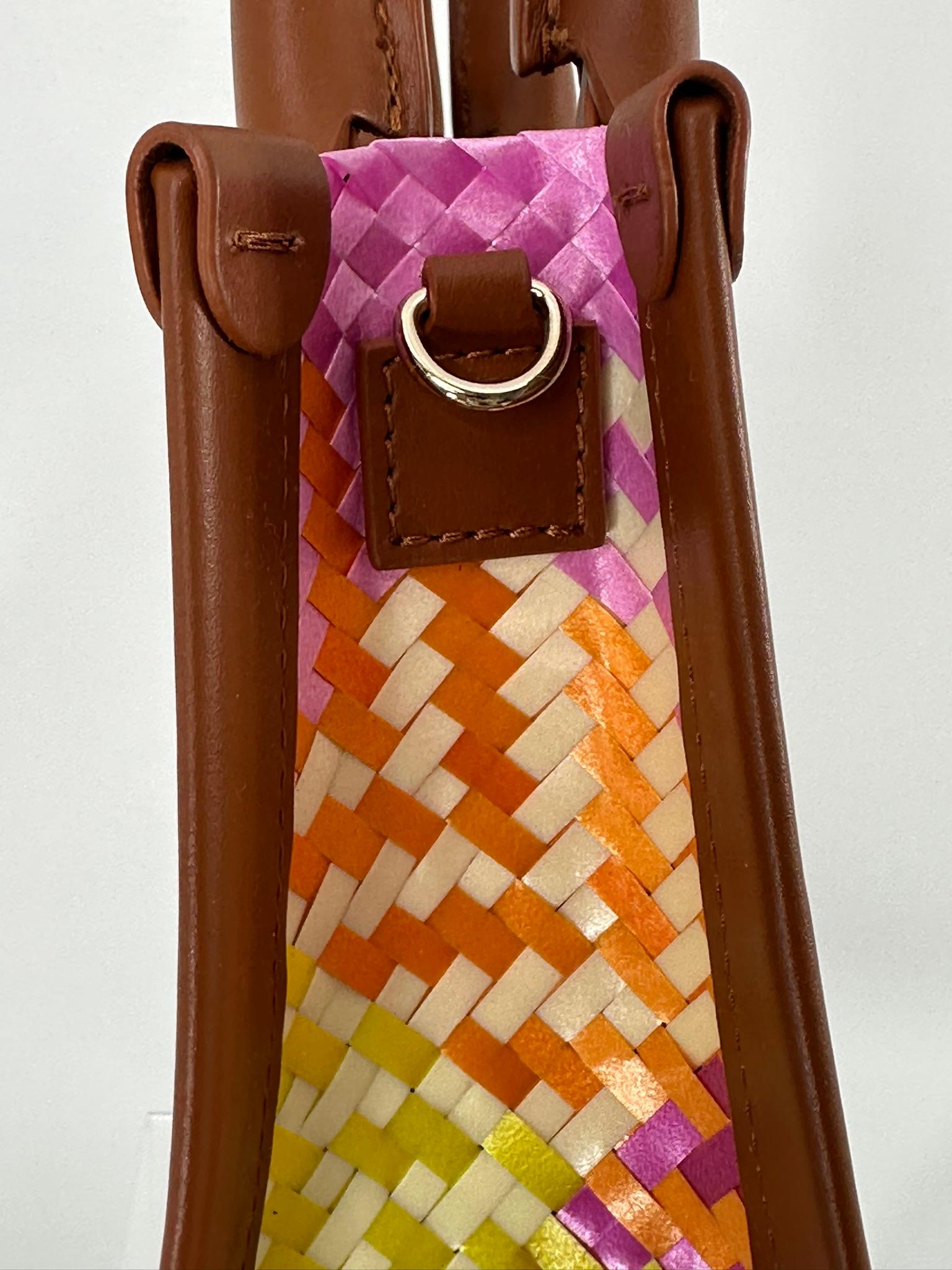 Christian Louboutin By My Side Mehrfarbige gewebte Cross Body Mini Leder Tasche für Damen oder Herren im Angebot