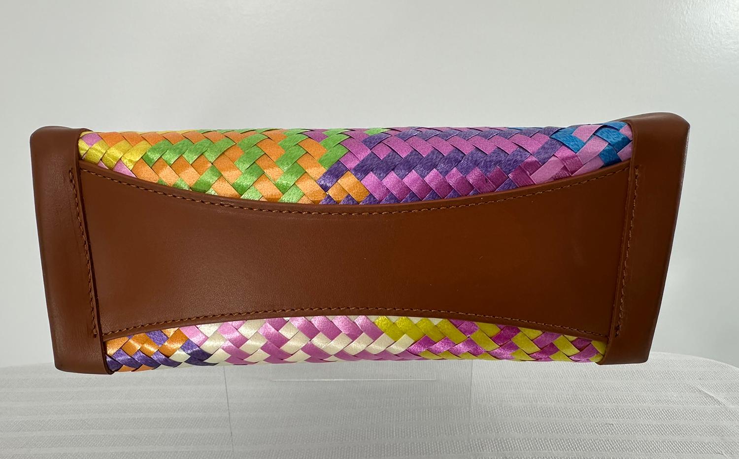 Christian Louboutin By My Side Mehrfarbige gewebte Cross Body Mini Leder Tasche im Angebot 4
