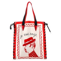 Christian Louboutin Cabalace Tote Printed Canvas with Leather