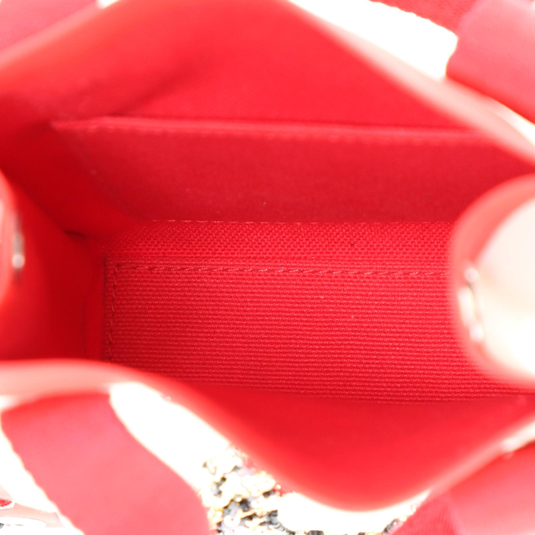 Christian Louboutin Cabalace-Tasche aus bedrucktem Segeltuch mit Leder Mini für Damen oder Herren