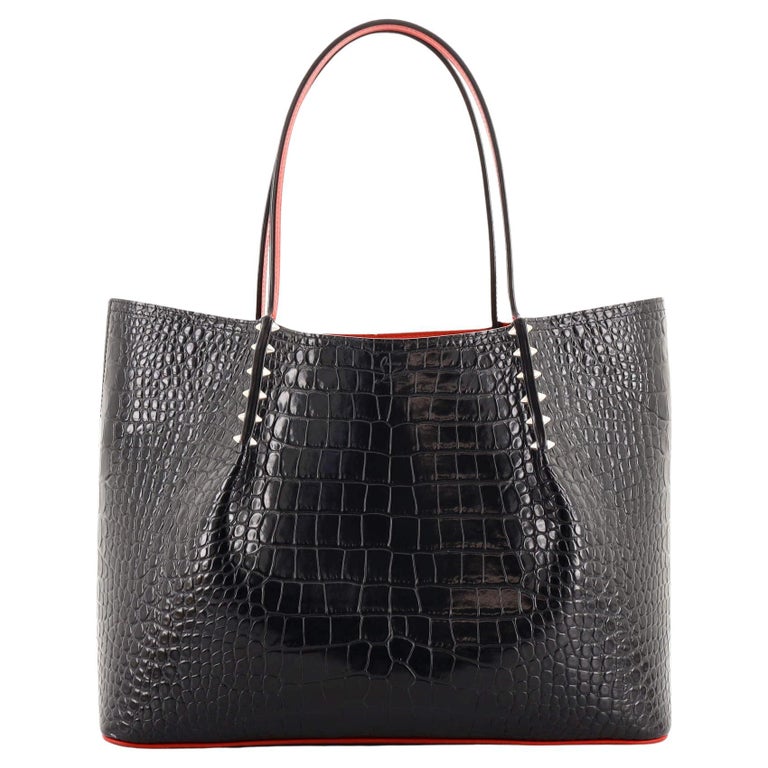 Christian Louboutin Cabarock Tote Crocodile Embossed Leather Large at ...
