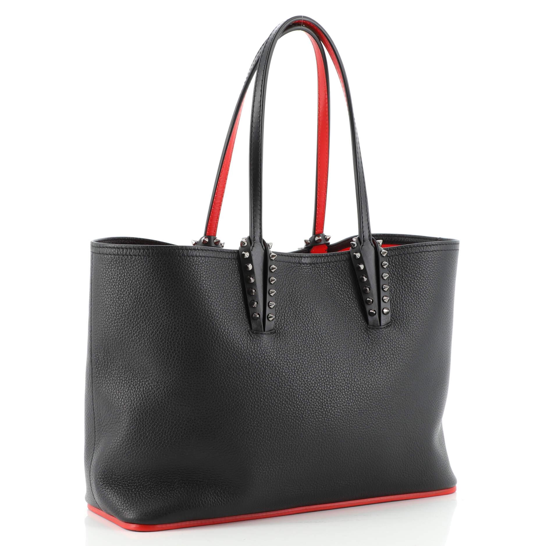 Black Christian Louboutin Cabata East West Tote Leather Small