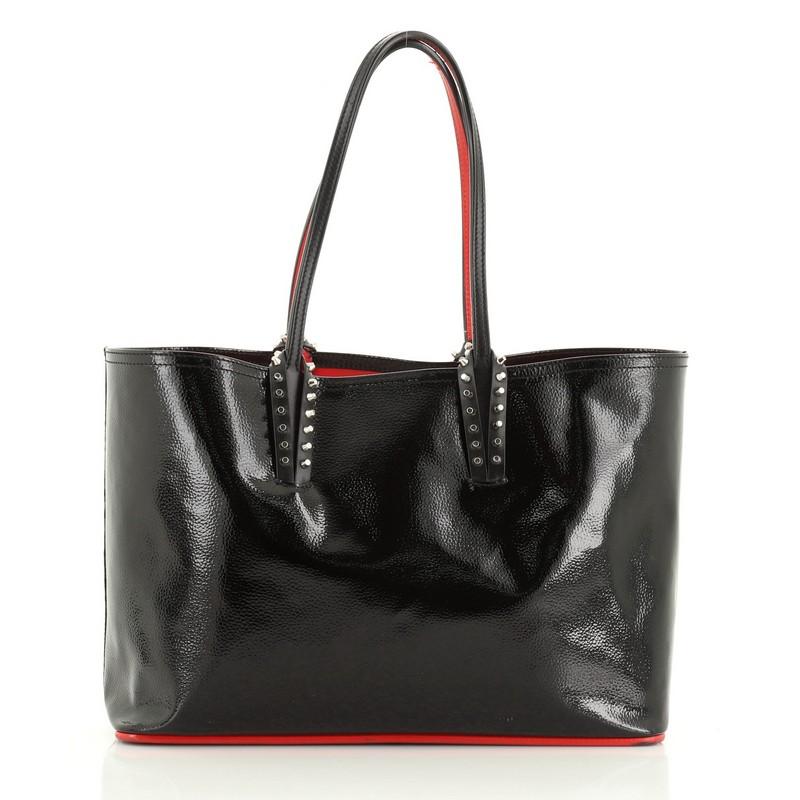 Black Christian Louboutin Cabata East West Tote Patent Small