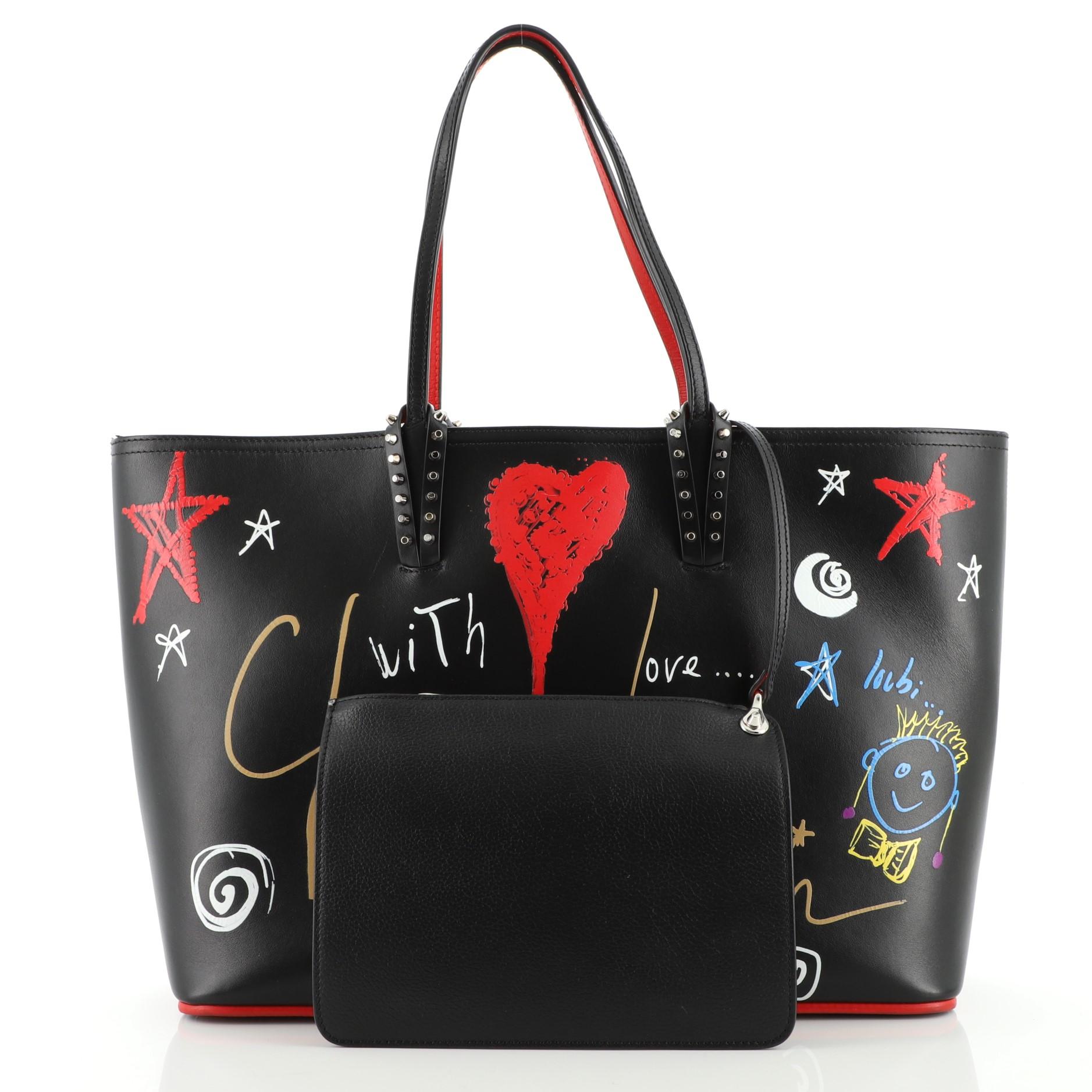 Christian Louboutin Cabata East West Tote Printed Leather Large at