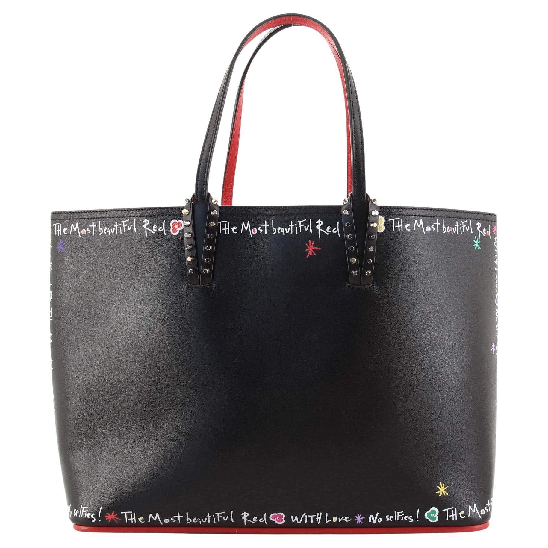 Christian Louboutin Cabalace Tote Printed Canvas with Leather at 1stDibs