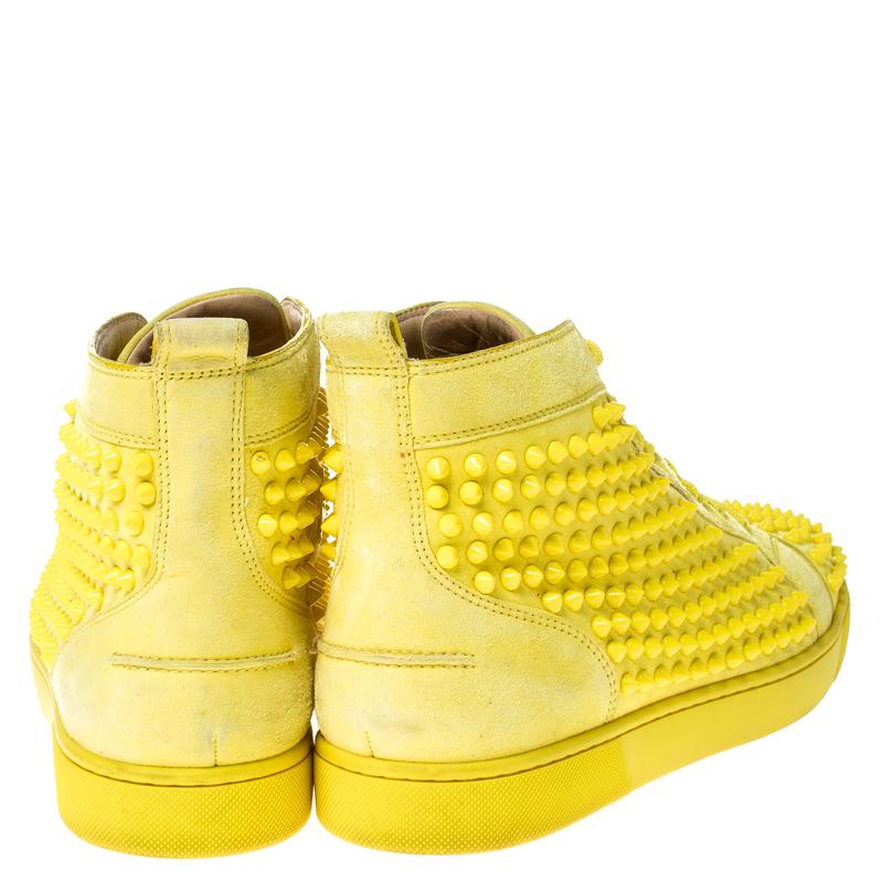 yellow louboutin sneakers