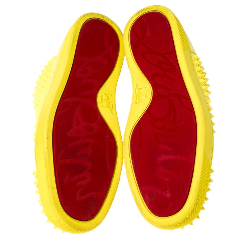 christian louboutin yellow sneakers