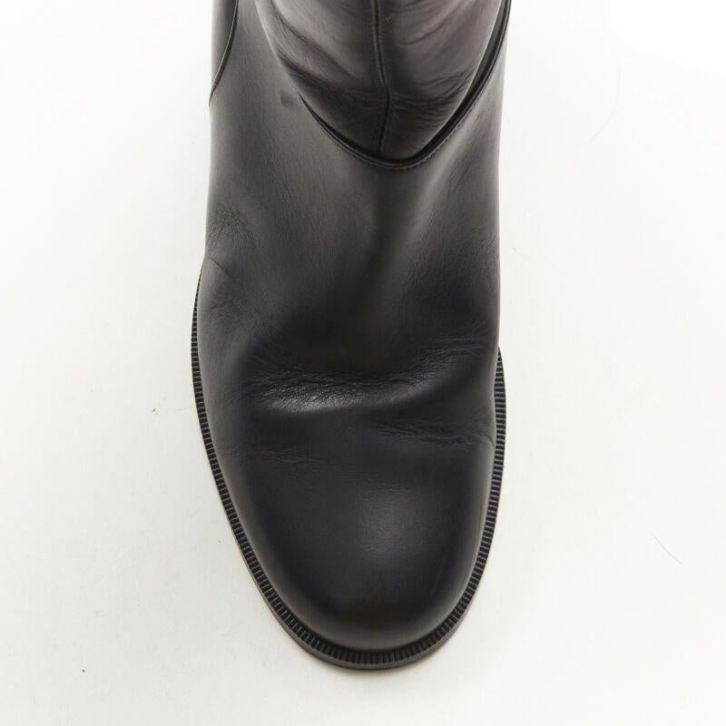 CHRISTIAN LOUBOUTIN Cate botas altas de piel negra con cuña oculta y cadena EU38.5 en venta 2
