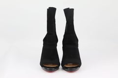 Christian Louboutin Cheminene Cutout Stretch Knit Boots EU 38.5 UK 5.5 US 8.5