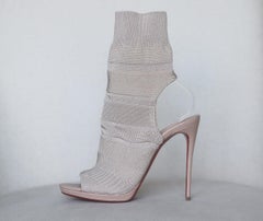 Christian Louboutin Cheminene Cutout Stretch Knit Boots