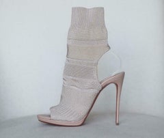 Christian Louboutin Cheminene Cutout Stretch Knit Boots