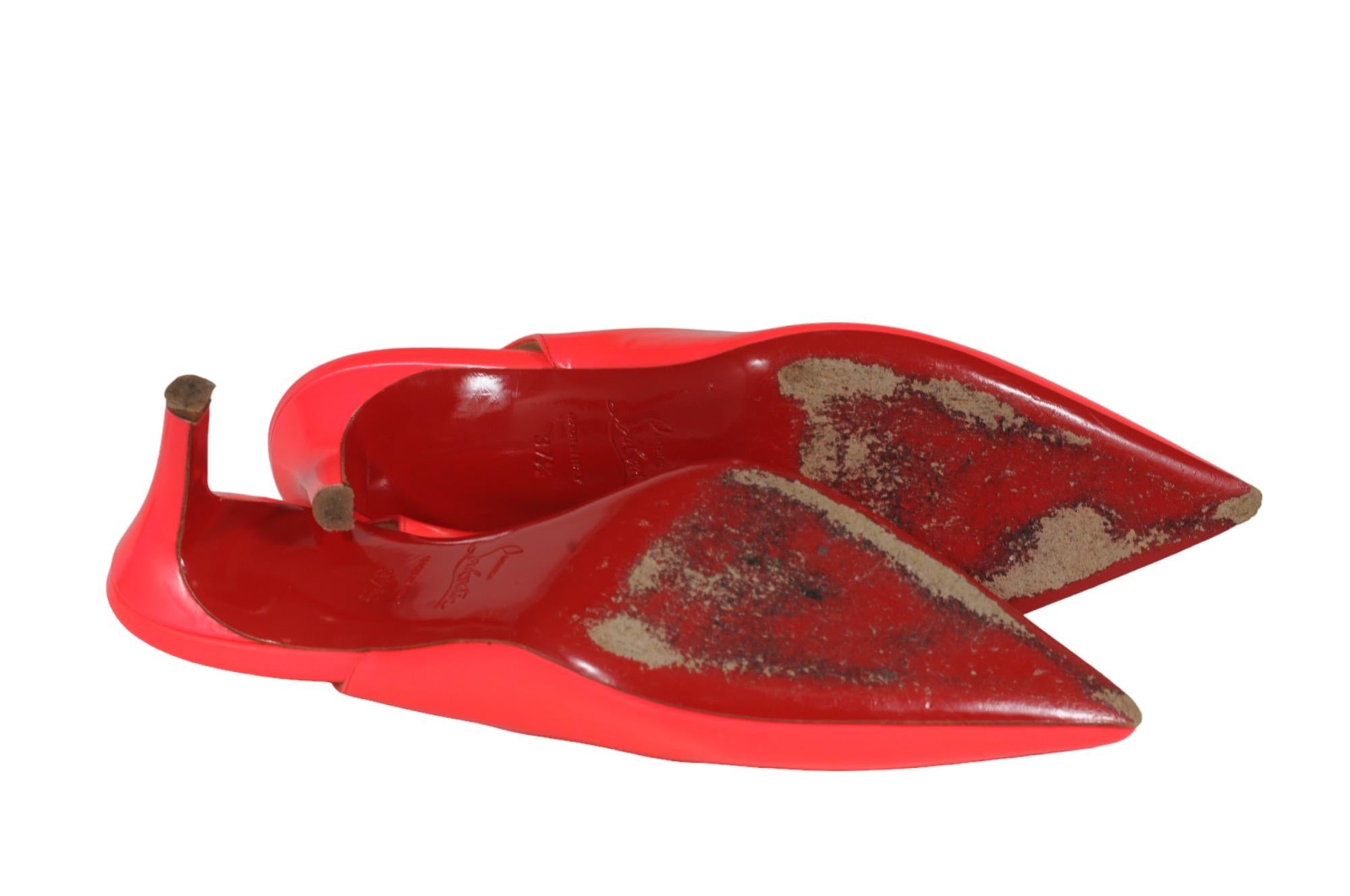 Christian Louboutin Clare Sling 80 US7.5 EU37.5 Rosa Pumps Slingback Roter Boden Damen im Angebot