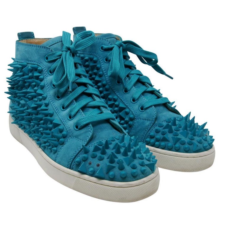 Christian Louboutin Classic Louis Flat Studded Spikes 41 Men's High Top  Sneakers For Sale at 1stDibs