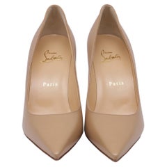 Christian Louboutin Condora 85 Pumps in Beige Leather