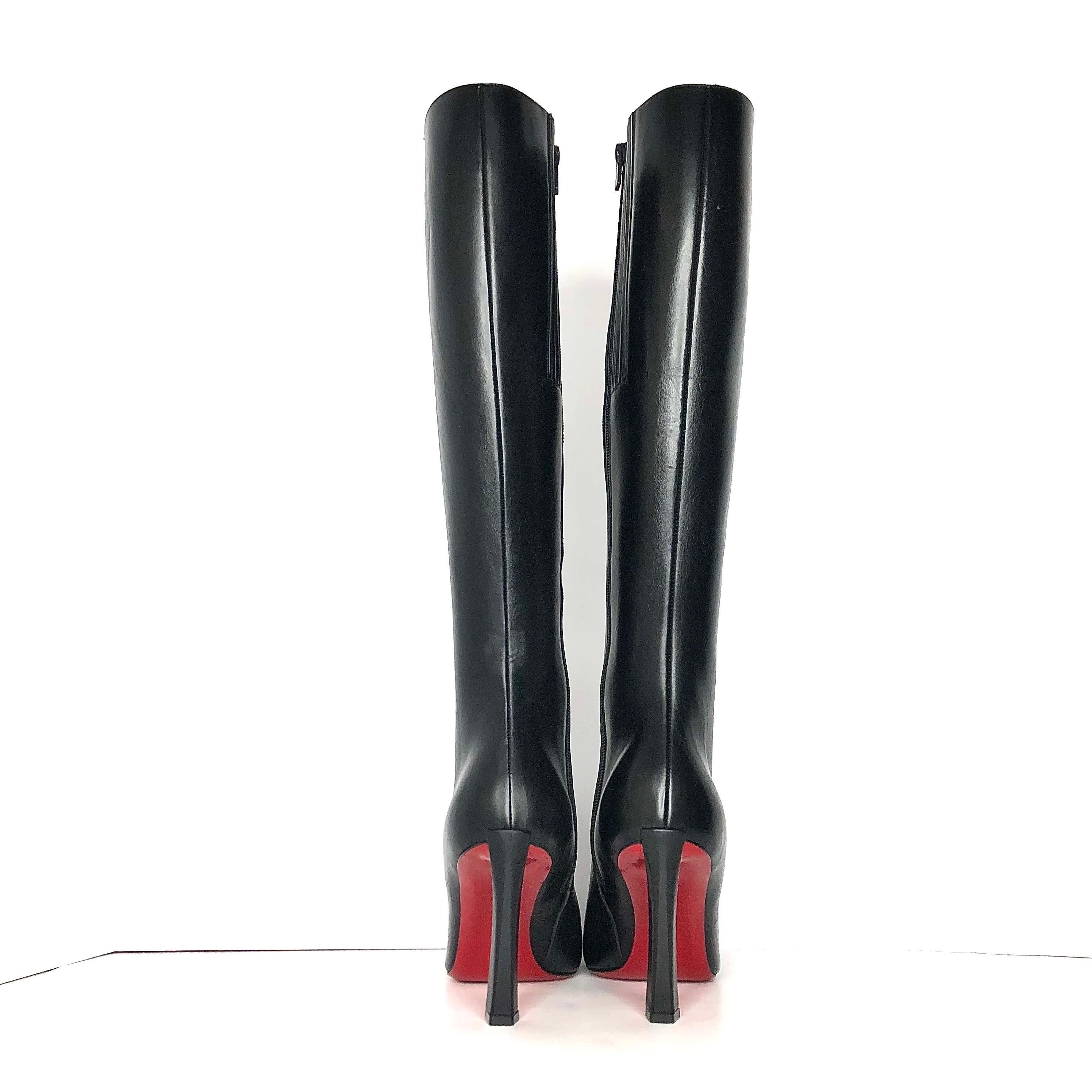 Christian Louboutin Botta 85 Stivali alti al ginocchio con tacco a punta 40 In condizioni Nuovo in vendita a Mechanicsville, VA