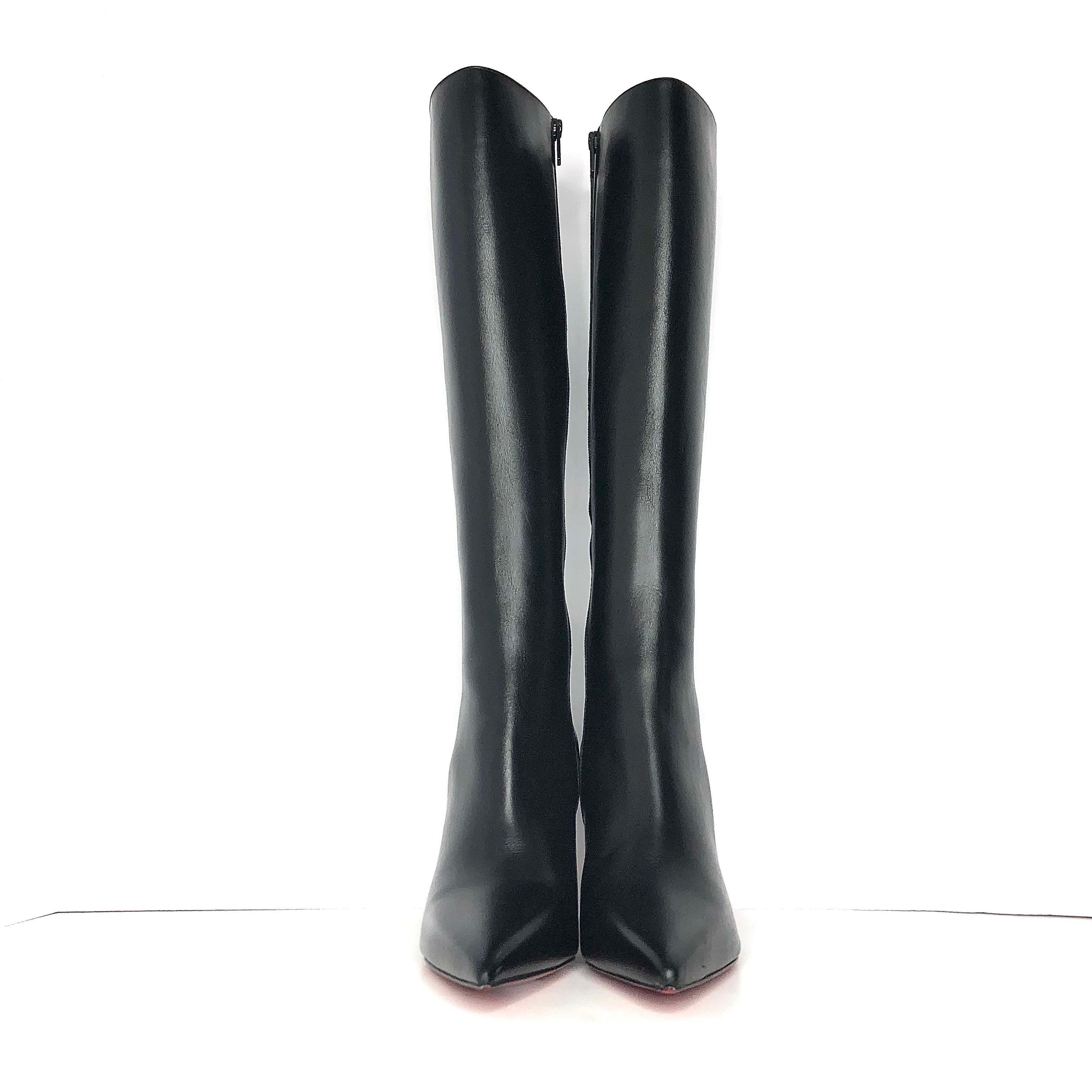Donna Christian Louboutin Botta 85 Stivali alti al ginocchio con tacco a punta 40 in vendita
