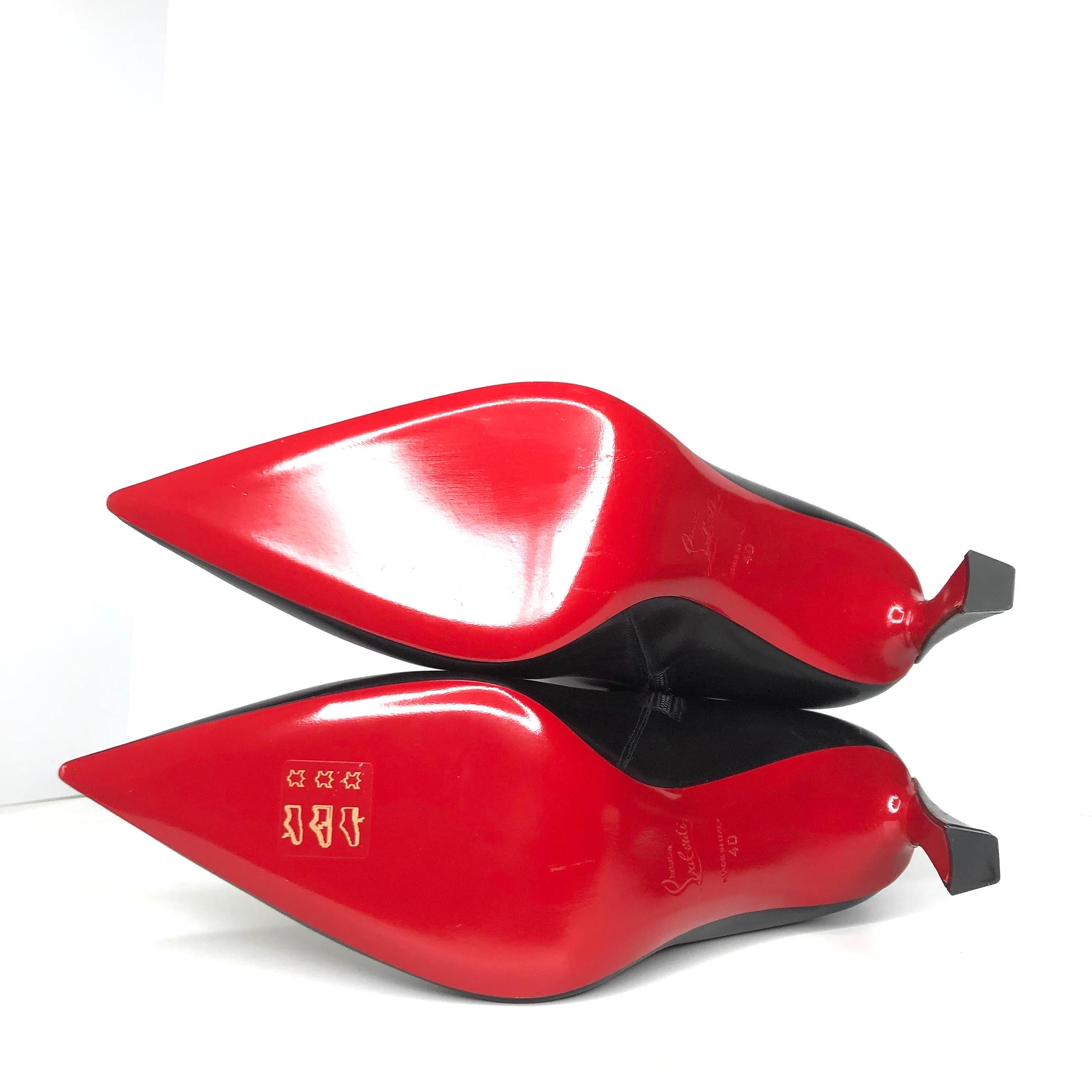 Christian Louboutin Botta 85 Stivali alti al ginocchio con tacco a punta 40 in vendita 2