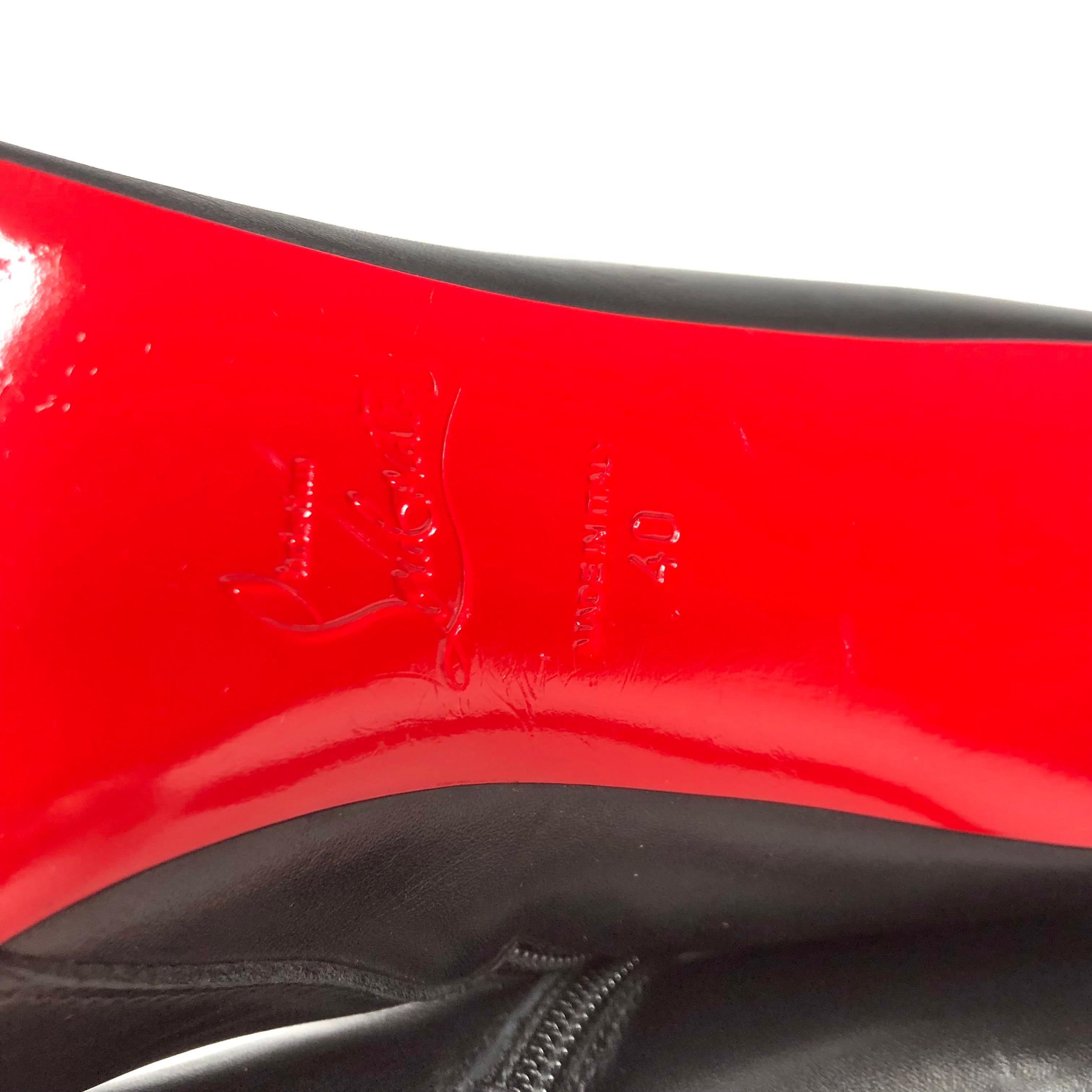 Christian Louboutin Botta 85 Stivali alti al ginocchio con tacco a punta 40 in vendita 3