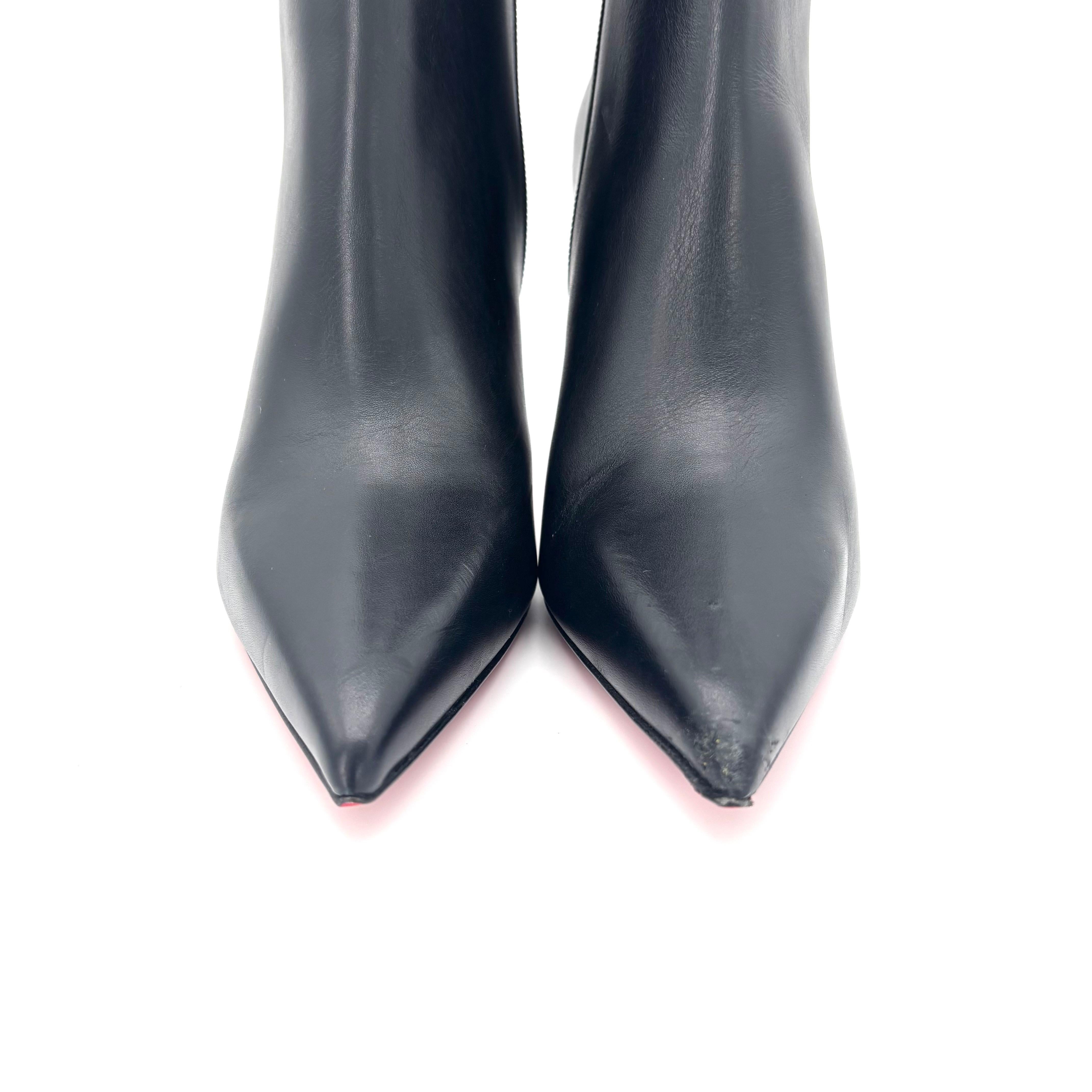 Christian Louboutin Condora Botta 85 Knee High Pointed Toe Tall Boots 39.5 in vendita 1