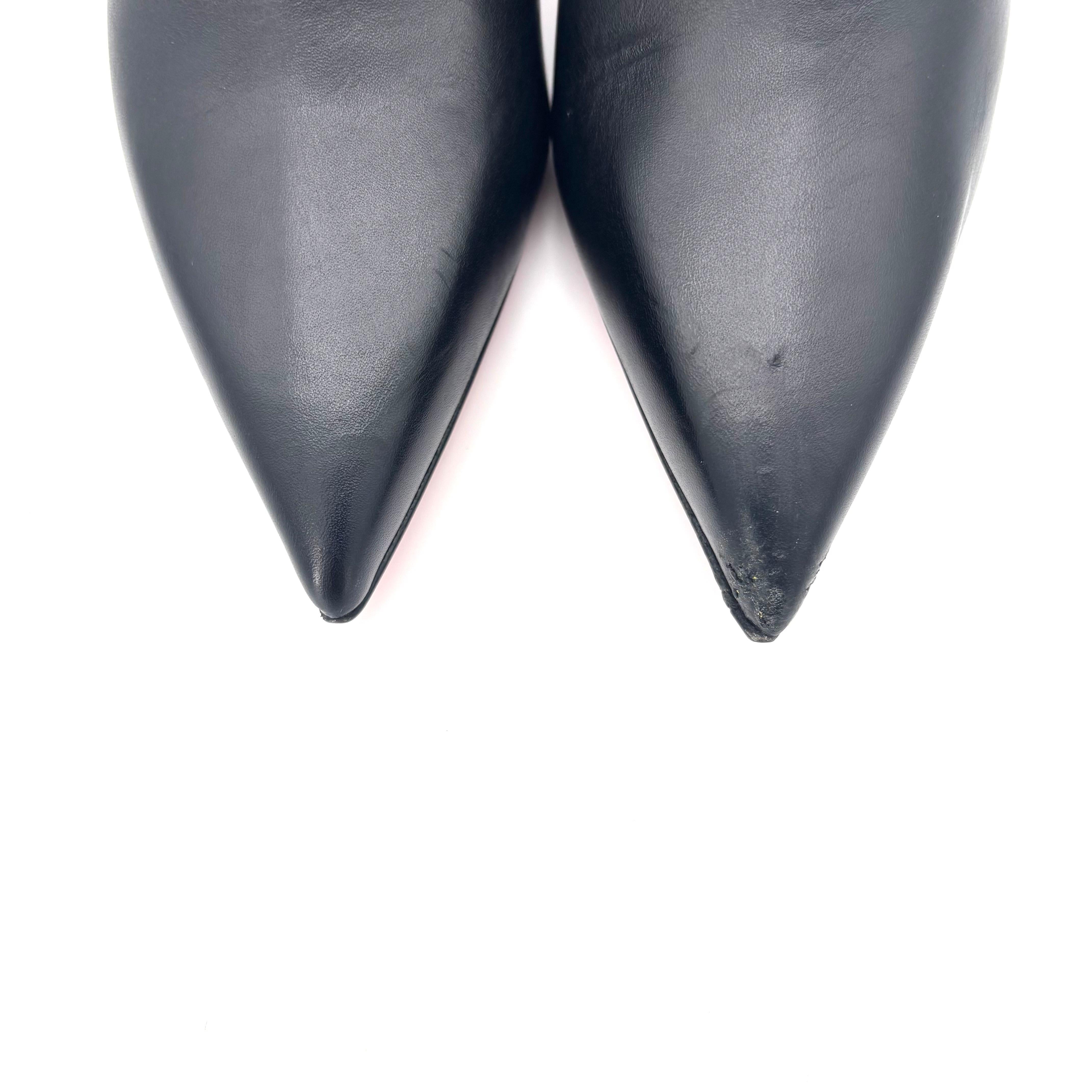 Christian Louboutin Condora Botta 85 Knee High Pointed Toe Tall Boots 39.5 in vendita 2