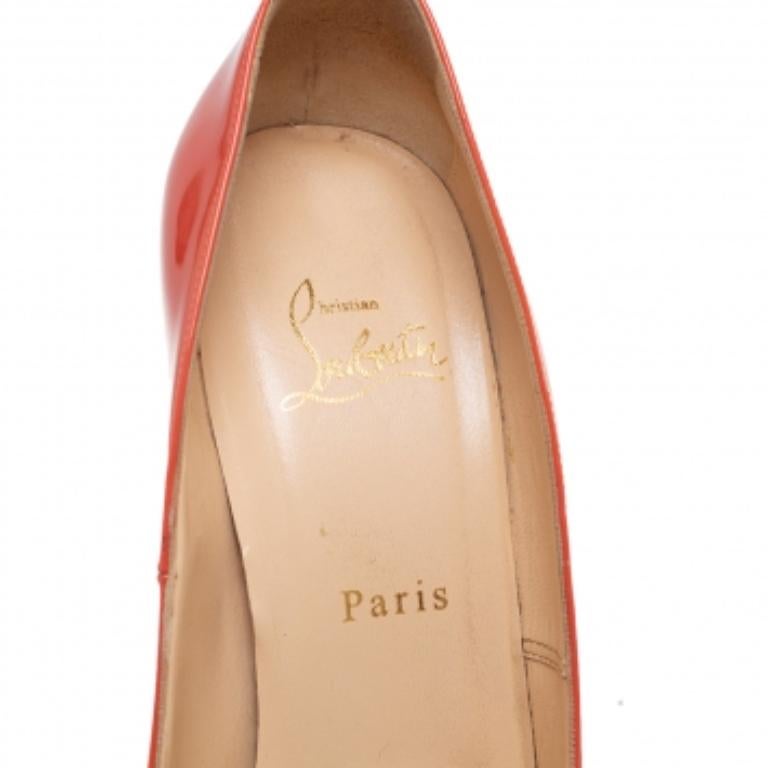 De las mujeres Christian Louboutin Bombas de plataforma Bianca de charol coral Tamaño 39 en venta