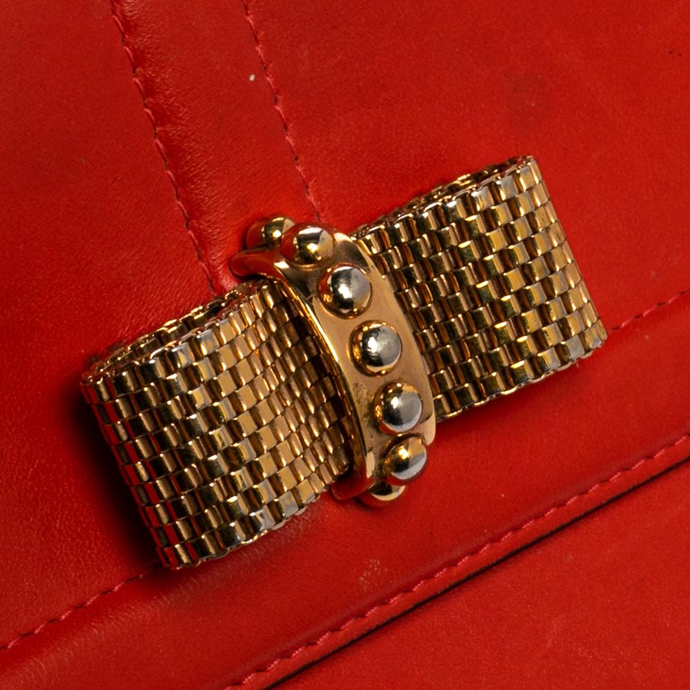 Christian Louboutin Sweet Charity Geldbörse aus Korallenrotem Leder 5