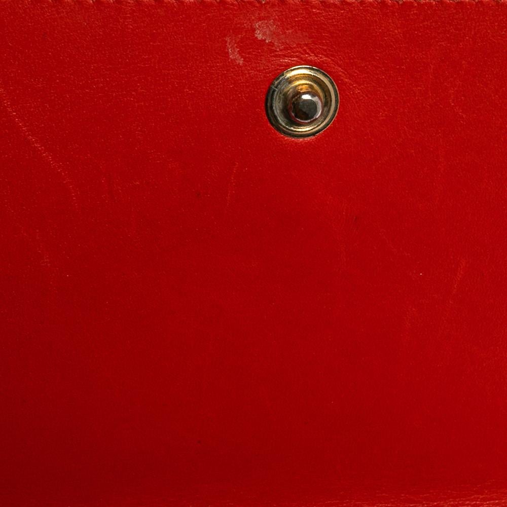 Christian Louboutin Coral Red Leather Sweet Charity Wallet 3