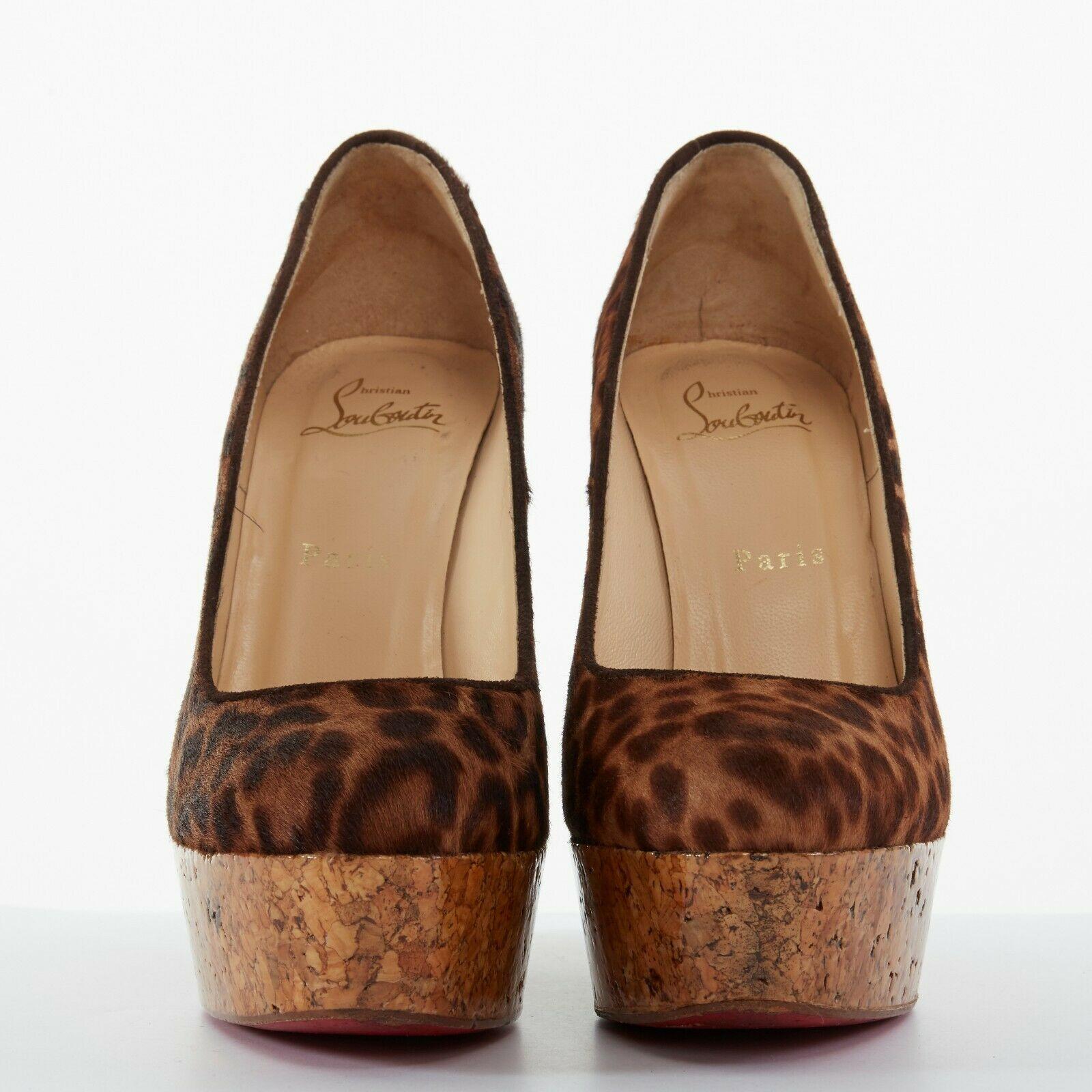 leopard wedge pumps