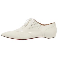 Christian Louboutin Cream Leather Oxfords Size 40