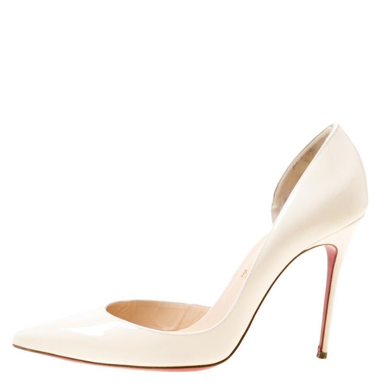 christian louboutin cream shoes