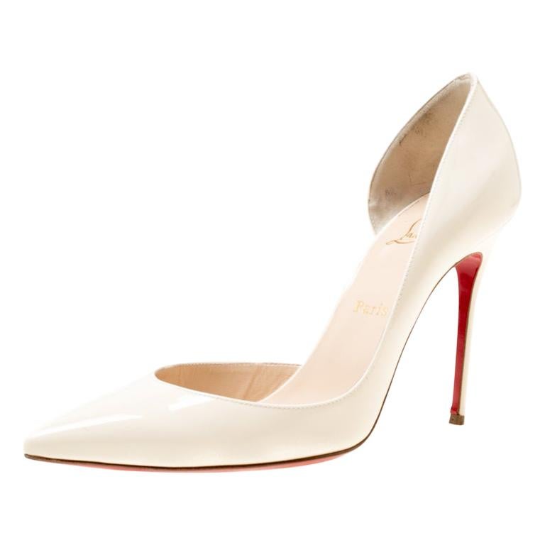 louboutin cream shoes