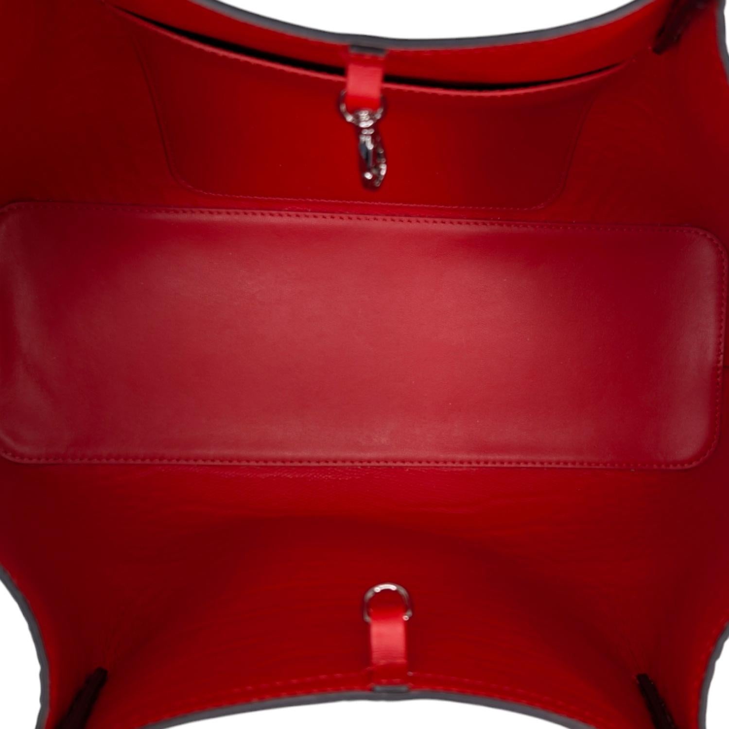 Christian Louboutin Crocodile Embossed Calfskin Spiked Small Cabarock Tote For Sale 3