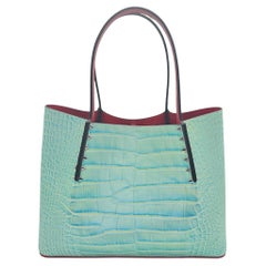 Christian Louboutin - Tote piccola Cabarock in pelle di vitello goffrata con coccodrillo